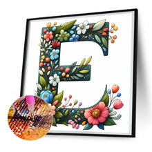 Load image into Gallery viewer, Flowery Letter E 30*30CM(Canvas) Full Round Drill Diamond Painting
