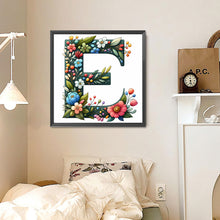 Load image into Gallery viewer, Flowery Letter E 30*30CM(Canvas) Full Round Drill Diamond Painting
