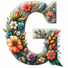 Load image into Gallery viewer, Flower Letter G 30*30CM(Canvas) Full Round Drill Diamond Painting
