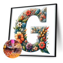 Load image into Gallery viewer, Flower Letter G 30*30CM(Canvas) Full Round Drill Diamond Painting
