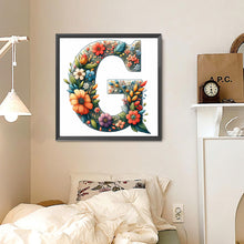 Load image into Gallery viewer, Flower Letter G 30*30CM(Canvas) Full Round Drill Diamond Painting
