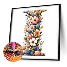 Load image into Gallery viewer, Flower Letter I 30*30CM(Canvas) Full Round Drill Diamond Painting
