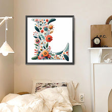 Load image into Gallery viewer, Flower Letter M 30*30CM(Canvas) Full Round Drill Diamond Painting
