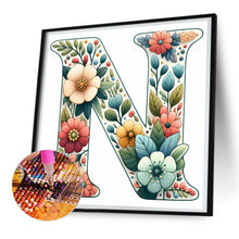 Load image into Gallery viewer, Flowery Letter O 30*30CM(Canvas) Full Round Drill Diamond Painting
