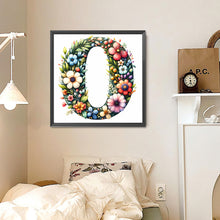 Load image into Gallery viewer, Flowery Letter O 30*30CM(Canvas) Full Round Drill Diamond Painting
