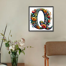 Load image into Gallery viewer, Flowery Letter Q 30*30CM(Canvas) Full Round Drill Diamond Painting
