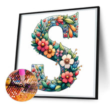 Load image into Gallery viewer, Flower Letter S 30*30CM(Canvas) Full Round Drill Diamond Painting
