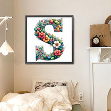 Load image into Gallery viewer, Flower Letter S 30*30CM(Canvas) Full Round Drill Diamond Painting
