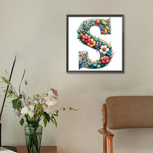 Load image into Gallery viewer, Flower Letter S 30*30CM(Canvas) Full Round Drill Diamond Painting
