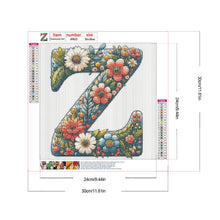 Load image into Gallery viewer, Flower Letter Z 30*30CM(Canvas) Full Round Drill Diamond Painting
