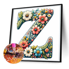 Load image into Gallery viewer, Flower Letter Z 30*30CM(Canvas) Full Round Drill Diamond Painting
