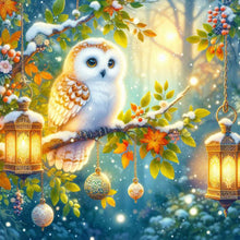 Load image into Gallery viewer, Winter Owl 30*30CM(Canvas) Full Round Drill Diamond Painting
