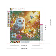 Load image into Gallery viewer, Flowers, Butterflies And Owls 30*30CM(Canvas) Full Round Drill Diamond Painting
