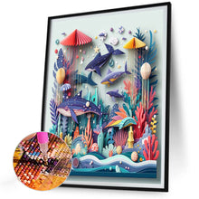 Load image into Gallery viewer, Paper Quilling Underwater World 30*40CM(Canvas) Full Round Drill Diamond Painting
