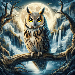 Owl 40*40CM(Picture) Full Square Drill Diamond Painting