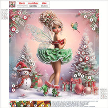 Load image into Gallery viewer, Christmas Elf Girl 30*30CM(Canvas) Partial Special Shaped Drill Diamond Painting
