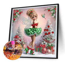 Load image into Gallery viewer, Christmas Elf Girl 30*30CM(Canvas) Partial Special Shaped Drill Diamond Painting
