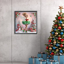 Load image into Gallery viewer, Christmas Elf Girl 30*30CM(Canvas) Partial Special Shaped Drill Diamond Painting
