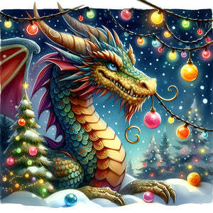 Dragon 40*40CM(Canvas) Full Round Drill Diamond Painting