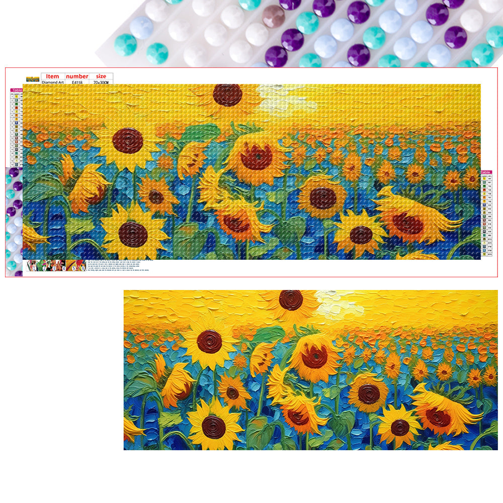 Sunflower 70*30CM(Canvas) Full Round Drill Diamond Painting