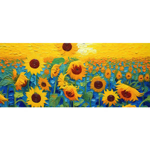 Sunflower 70*30CM(Canvas) Full Round Drill Diamond Painting