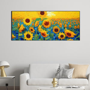 Sunflower 70*30CM(Canvas) Full Round Drill Diamond Painting