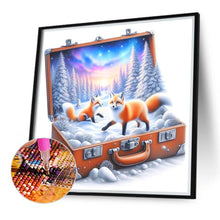 Load image into Gallery viewer, Snow Fox In The Suitcase 40*40CM(Canvas) Full Round Drill Diamond Painting
