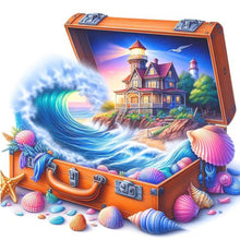 Load image into Gallery viewer, The Seaside In A Suitcase 40*40CM(Canvas) Full Round Drill Diamond Painting
