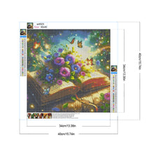 Load image into Gallery viewer, Flowers On A Book 40*40CM(Canvas) Full Round Drill Diamond Painting
