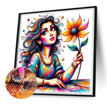 Load image into Gallery viewer, Girl 30*30CM(Canvas) Full Round Drill Diamond Painting
