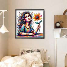 Load image into Gallery viewer, Girl 30*30CM(Canvas) Full Round Drill Diamond Painting
