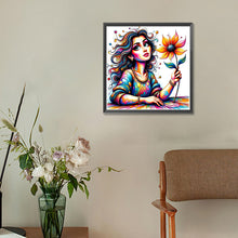 Load image into Gallery viewer, Girl 30*30CM(Canvas) Full Round Drill Diamond Painting
