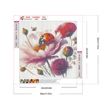 Load image into Gallery viewer, Flowers And Ladybugs 30*30CM(Canvas) Full Round Drill Diamond Painting
