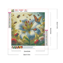 Load image into Gallery viewer, White Lily Flower 30*30CM(Canvas) Full Round Drill Diamond Painting
