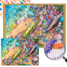 Load image into Gallery viewer, Seaside Glass Bottle 68*50CM(Picture) Full AB Round Drill Diamond Painting
