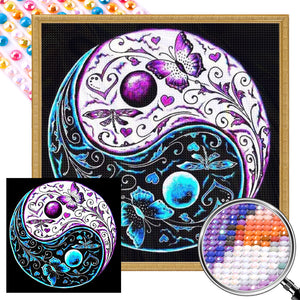 Tai Chi Yin Yang Butterfly 30*30CM(Picture) Full AB Round Drill Diamond Painting