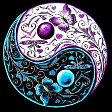 Load image into Gallery viewer, Tai Chi Yin Yang Butterfly 30*30CM(Picture) Full AB Round Drill Diamond Painting
