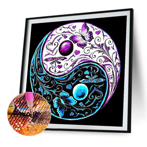 Tai Chi Yin Yang Butterfly 30*30CM(Picture) Full AB Round Drill Diamond Painting