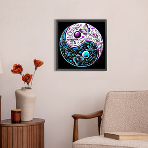 Tai Chi Yin Yang Butterfly 30*30CM(Picture) Full AB Round Drill Diamond Painting