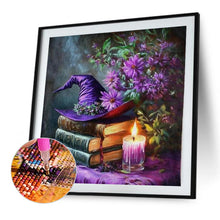 Load image into Gallery viewer, Book Witch Hat 45*45CM(Picture) Full AB Round Drill Diamond Painting
