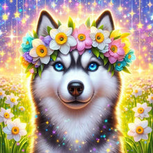 Load image into Gallery viewer, Flower Puppy 40*40CM(Picture) Full AB Round Drill Diamond Painting
