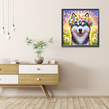 Load image into Gallery viewer, Flower Puppy 40*40CM(Picture) Full AB Round Drill Diamond Painting
