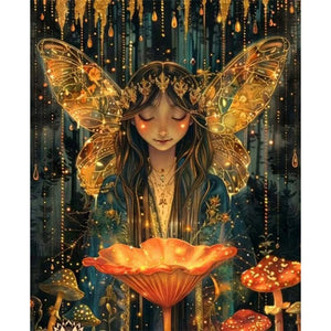 Elf Girl 45*55CM(Picture) Full AB Round Drill Diamond Painting