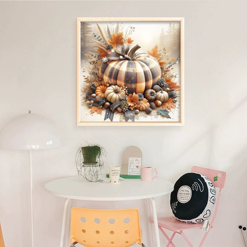 Autumn Pumpkin - Full 11CT Stamped Cross Stitch 40x40CM - Yishu