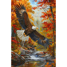 Load image into Gallery viewer, Bald Eagle In Autumn Forest 40*60CM(Picture) Full AB Round Drill Diamond Painting
