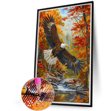 Load image into Gallery viewer, Bald Eagle In Autumn Forest 40*60CM(Picture) Full AB Round Drill Diamond Painting
