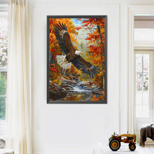 Load image into Gallery viewer, Bald Eagle In Autumn Forest 40*60CM(Picture) Full AB Round Drill Diamond Painting
