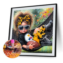 Load image into Gallery viewer, Girls And Pittsburgh Steelers 40*40CM(Canvas) Full Round Drill Diamond Painting
