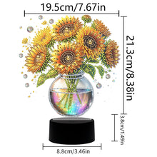 Load image into Gallery viewer, DIY Diamond Sunflower Vase Art Painting Lamp with Tools for Bedroom Decor Gifts
