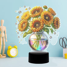 Load image into Gallery viewer, DIY Diamond Sunflower Vase Art Painting Lamp with Tools for Bedroom Decor Gifts
